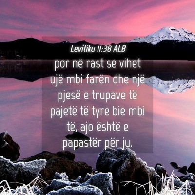 Picture 04 - Levitiku 11:38 ALB - por në rast se vihet ujë mbi farën dhe një - Bible Verse Picture