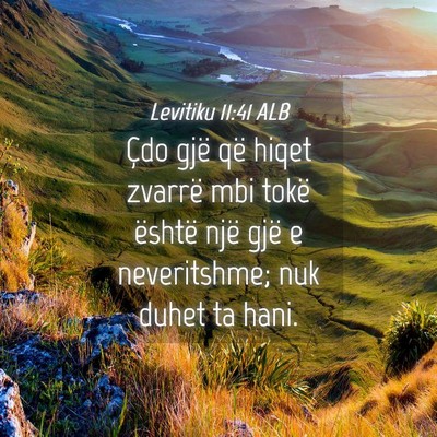 Picture 04 - Levitiku 11:41 ALB - Çdo gjë që hiqet zvarrë mbi tokë është - Bible Verse Picture