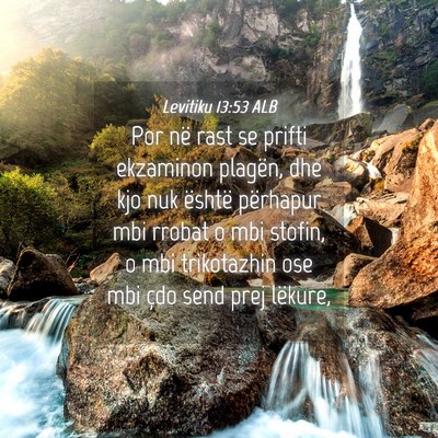 Picture 04 - Levitiku 13:53 ALB - Por në rast se prifti ekzaminon plagën, dhe kjo - Bible Verse Picture