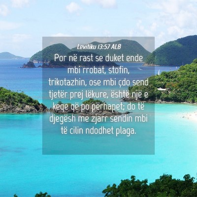 Picture 04 - Levitiku 13:57 ALB - Por në rast se duket ende mbi rrobat, stofin, - Bible Verse Picture