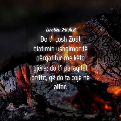 Picture 04 - Levitiku 2:8 ALB - Do t’i çosh Zotit blatimin ushqimor të - Bible Verse Picture