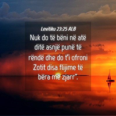 Picture 04 - Levitiku 23:25 ALB - Nuk do të bëni në atë ditë asnjë punë të - Bible Verse Picture