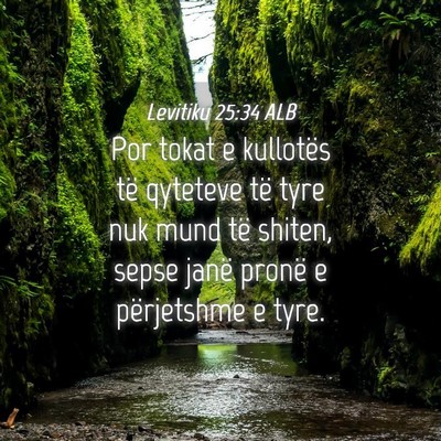 Picture 04 - Levitiku 25:34 ALB - Por tokat e kullotës të qyteteve të tyre nuk - Bible Verse Picture