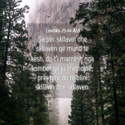 Picture 04 - Levitiku 25:44 ALB - Sa për skllavin dhe skllaven që mund të kesh, - Bible Verse Picture