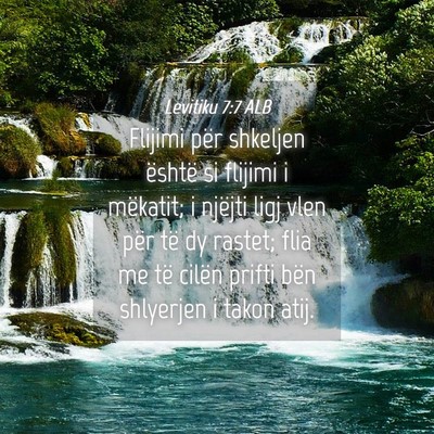 Picture 04 - Levitiku 7:7 ALB - Flijimi për shkeljen është si flijimi i - Bible Verse Picture