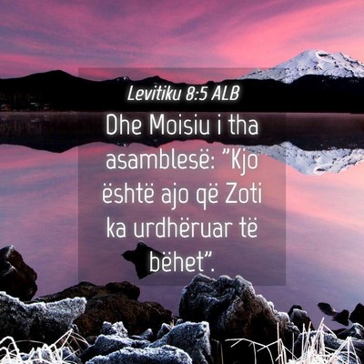 Picture 04 - Levitiku 8:5 ALB - Dhe Moisiu i tha asamblesë: 
