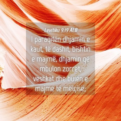Picture 04 - Levitiku 9:19 ALB - I paraqitën dhjamin e kaut, të dashit, bishtin - Bible Verse Picture
