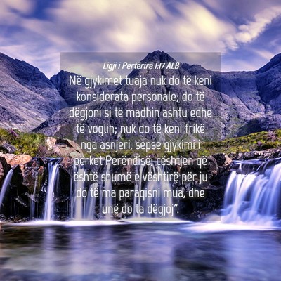 Picture 04 - Ligji i Përtërirë 1:17 ALB - Në gjykimet tuaja nuk do të keni konsiderata - Bible Verse Picture