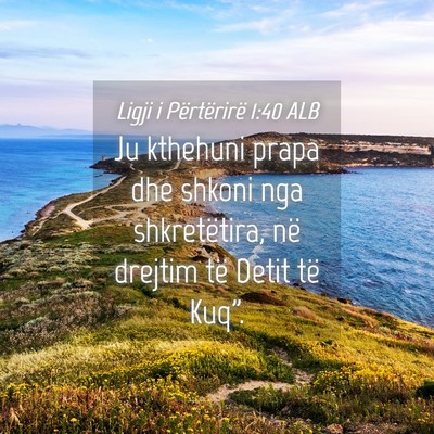 Picture 04 - Ligji i Përtërirë 1:40 ALB - Ju kthehuni prapa dhe shkoni nga shkretëtira, - Bible Verse Picture
