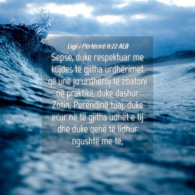 Picture 04 - Ligji i Përtërirë 11:22 ALB - Sepse, duke respektuar me kujdes të gjitha - Bible Verse Picture