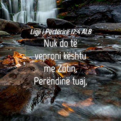 Picture 04 - Ligji i Përtërirë 12:4 ALB - Nuk do të veproni kështu me Zotin, Perëndinë - Bible Verse Picture