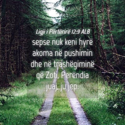 Picture 04 - Ligji i Përtërirë 12:9 ALB - sepse nuk keni hyrë akoma në pushimin dhe në - Bible Verse Picture