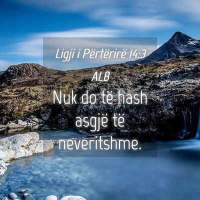 Picture 04 - Ligji i Përtërirë 14:3 ALB - Nuk do të hash asgjë të - Bible Verse Picture