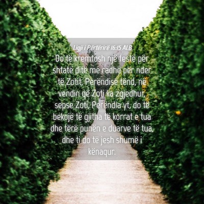 Picture 04 - Ligji i Përtërirë 16:15 ALB - Do të kremtosh një festë për shtatë ditë me - Bible Verse Picture