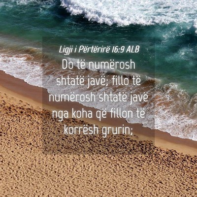 Picture 04 - Ligji i Përtërirë 16:9 ALB - Do të numërosh shtatë javë; fillo të - Bible Verse Picture