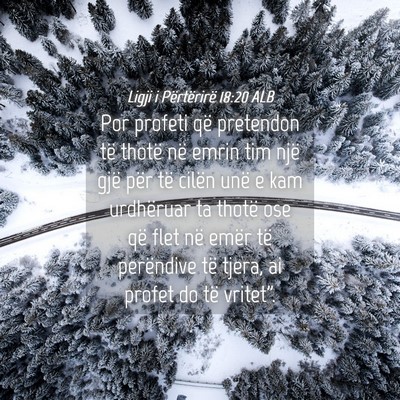 Picture 04 - Ligji i Përtërirë 18:20 ALB - Por profeti që pretendon të thotë në emrin - Bible Verse Picture