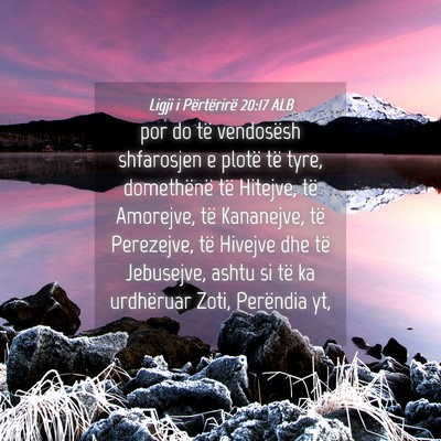 Picture 04 - Ligji i Përtërirë 20:17 ALB - por do të vendosësh shfarosjen e plotë të - Bible Verse Picture