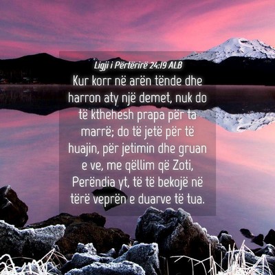 Picture 04 - Ligji i Përtërirë 24:19 ALB - Kur korr në arën tënde dhe harron aty një - Bible Verse Picture