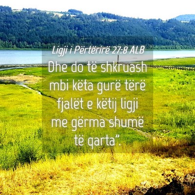 Picture 04 - Ligji i Përtërirë 27:8 ALB - Dhe do të shkruash mbi këta gurë tërë - Bible Verse Picture