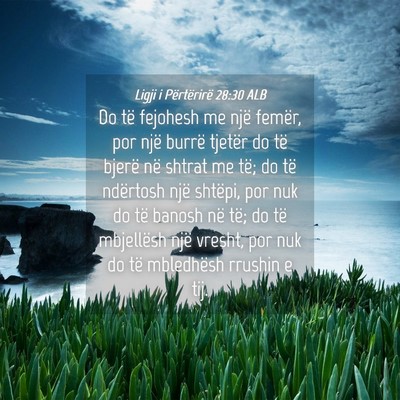 Picture 04 - Ligji i Përtërirë 28:30 ALB - Do të fejohesh me një femër, por një burrë - Bible Verse Picture