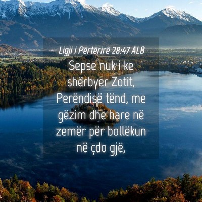 Picture 04 - Ligji i Përtërirë 28:47 ALB - Sepse nuk i ke shërbyer Zotit, Perëndisë - Bible Verse Picture