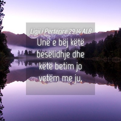 Picture 04 - Ligji i Përtërirë 29:14 ALB - Unë e bëj këtë besëlidhje dhe këtë betim - Bible Verse Picture