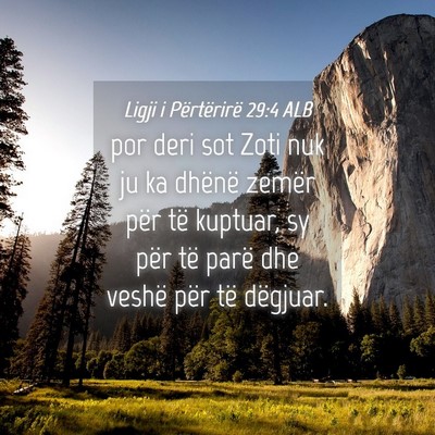 Picture 04 - Ligji i Përtërirë 29:4 ALB - por deri sot Zoti nuk ju ka dhënë zemër për - Bible Verse Picture