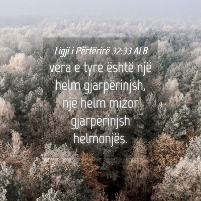 Picture 04 - Ligji i Përtërirë 32:33 ALB - vera e tyre është një helm gjarpërinjsh, një - Bible Verse Picture