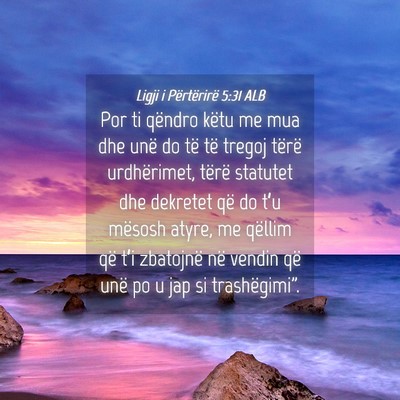 Picture 04 - Ligji i Përtërirë 5:31 ALB - Por ti qëndro këtu me mua dhe unë do të të - Bible Verse Picture