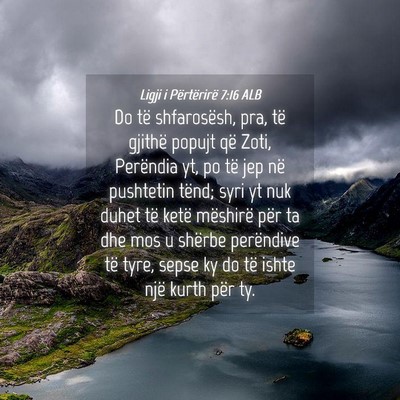Picture 04 - Ligji i Përtërirë 7:16 ALB - Do të shfarosësh, pra, të gjithë popujt që - Bible Verse Picture