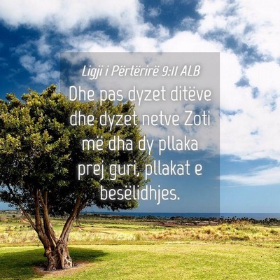 Picture 04 - Ligji i Përtërirë 9:11 ALB - Dhe pas dyzet ditëve dhe dyzet netve Zoti më - Bible Verse Picture