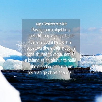 Picture 04 - Ligji i Përtërirë 9:21 ALB - Pastaj mora objektin e mëkatit tuaj, viçin që - Bible Verse Picture