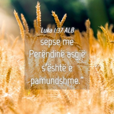Picture 04 - Luka 1:37 ALB - sepse me Perëndinë asgjë s’është e - Bible Verse Picture