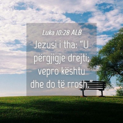 Picture 04 - Luka 10:28 ALB - Jezusi i tha: “U përgjigje drejti; vepro - Bible Verse Picture