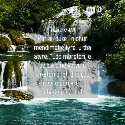 Picture 04 - Luka 11:17 ALB - Por ai, duke i njohur mendimet e tyre, u tha - Bible Verse Picture