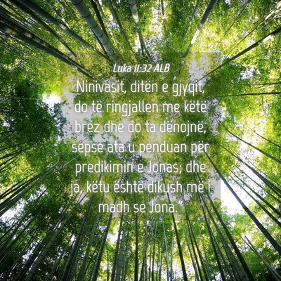 Picture 04 - Luka 11:32 ALB - Ninivasit, ditën e gjyqit, do të ringjallen me - Bible Verse Picture