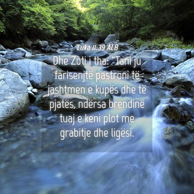 Picture 04 - Luka 11:39 ALB - Dhe Zoti i tha: “Tani ju farisenjtë pastroni - Bible Verse Picture