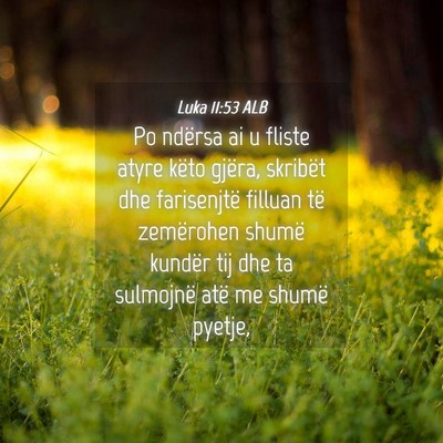 Picture 04 - Luka 11:53 ALB - Po ndërsa ai u fliste atyre këto gjëra, - Bible Verse Picture