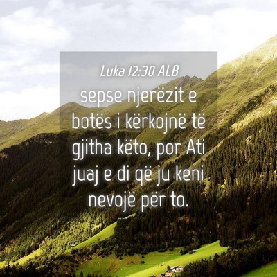 Picture 04 - Luka 12:30 ALB - sepse njerëzit e botës i kërkojnë të gjitha - Bible Verse Picture