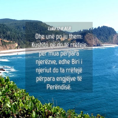 Picture 04 - Luka 12:8 ALB - Dhe unë po ju them: Kushdo që do të rrëfeje - Bible Verse Picture