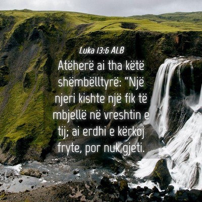 Picture 04 - Luka 13:6 ALB - Atëherë ai tha këtë shëmbëlltyrë: “Një - Bible Verse Picture