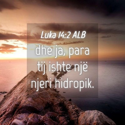 Picture 04 - Luka 14:2 ALB - dhe ja, para tij ishte një njeri - Bible Verse Picture