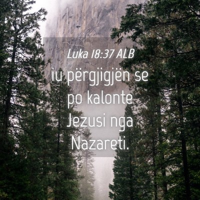 Picture 04 - Luka 18:37 ALB - iu përgjigjën se po kalonte Jezusi nga - Bible Verse Picture