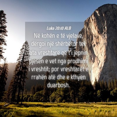 Picture 04 - Luka 20:10 ALB - Në kohën e të vjelave, dërgoi një - Bible Verse Picture