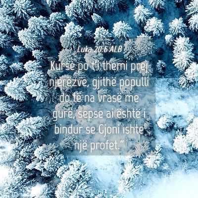 Picture 04 - Luka 20:6 ALB - Kurse po t’i themi prej njerëzve, gjithë - Bible Verse Picture