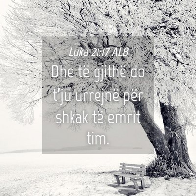 Picture 04 - Luka 21:17 ALB - Dhe të gjithë do t’ju urrejnë për shkak të - Bible Verse Picture