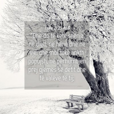 Picture 04 - Luka 21:25 ALB - “Dhe do të ketë shenja në diell, në hënë - Bible Verse Picture