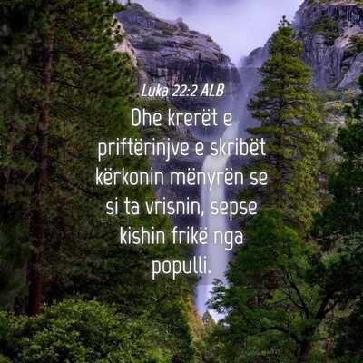 Picture 04 - Luka 22:2 ALB - Dhe krerët e priftërinjve e skribët kërkonin - Bible Verse Picture