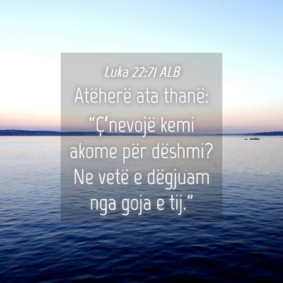 Picture 04 - Luka 22:71 ALB - Atëherë ata thanë: “Ç’nevojë kemi akome - Bible Verse Picture