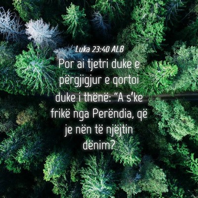 Picture 04 - Luka 23:40 ALB - Por ai tjetri duke e përgjigjur e qortoi duke i - Bible Verse Picture